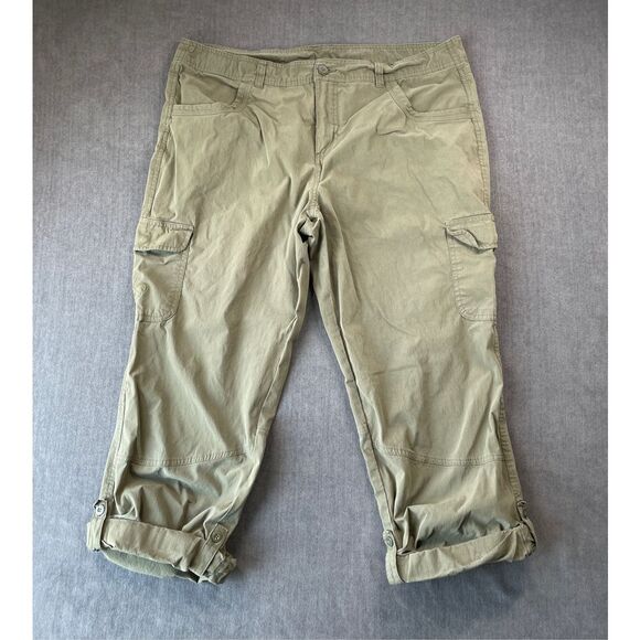 Boy Scouts of America Cargo Roll Tab Uniform Pants Womens 18 Green Outdoor - Picture 1 of 10